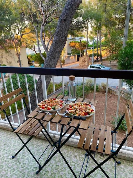 T2 Avec Clim Et Terrasse Vue Mer, Les Sablettes La Seyne-sur-Mer Esterno foto